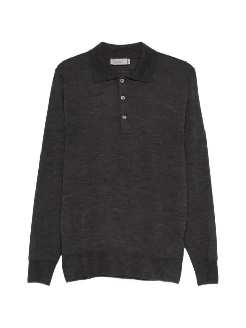 Canali Wollen poloshirt met knopen