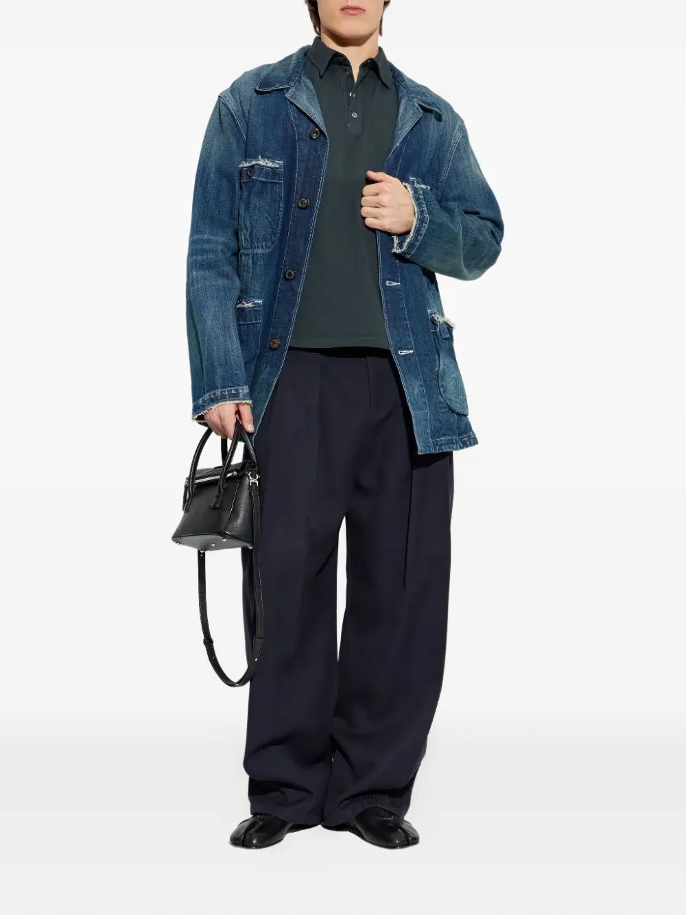 Maison Margiela Poloshirt met knopen Groen