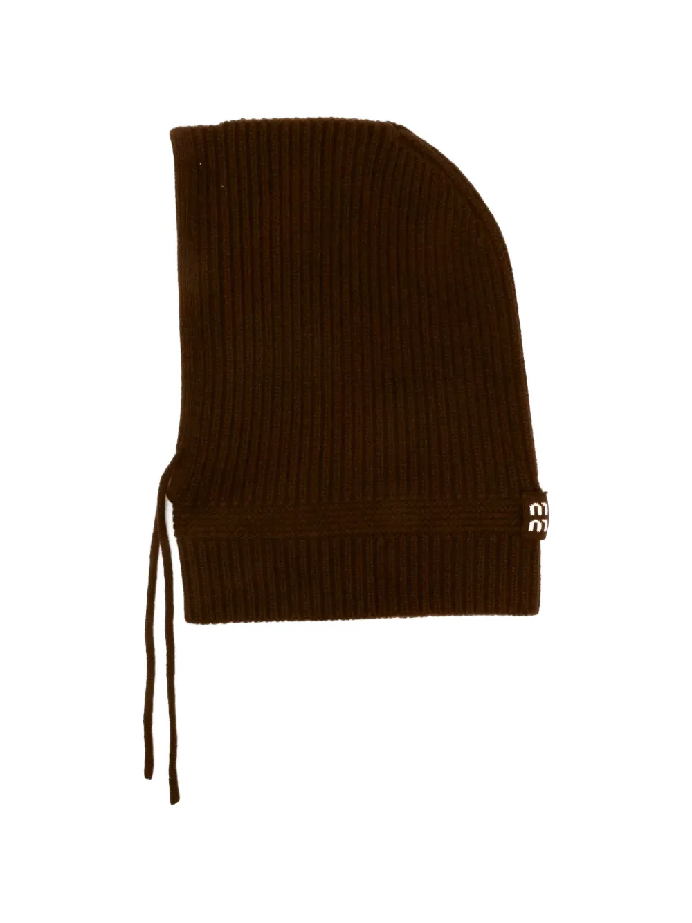 Miu Miu tie-detail beanie hat - Braun