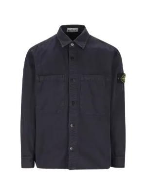 Stone Island zip-fastening patch-pocket Shirt Jacket | Grey | FARFETCH