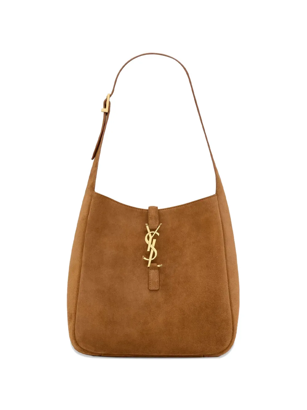Saint Laurent logo leather shoulder bag - Brown