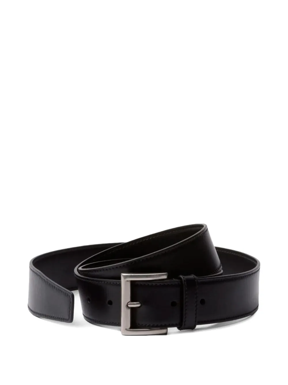 Prada Cintura in pelle con fibbia - Nero