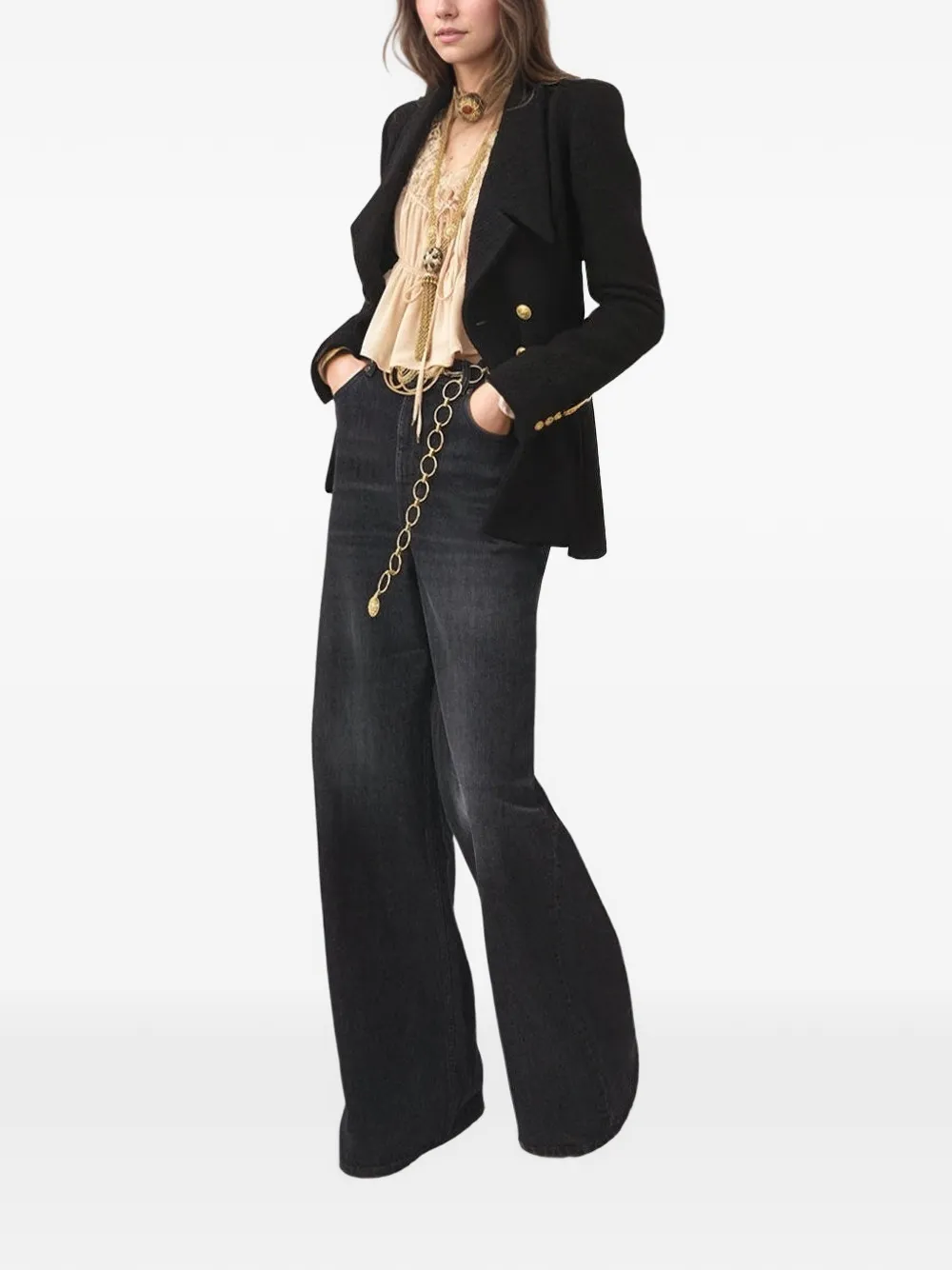  Chloé Vaqueros De Algodón - Negro 