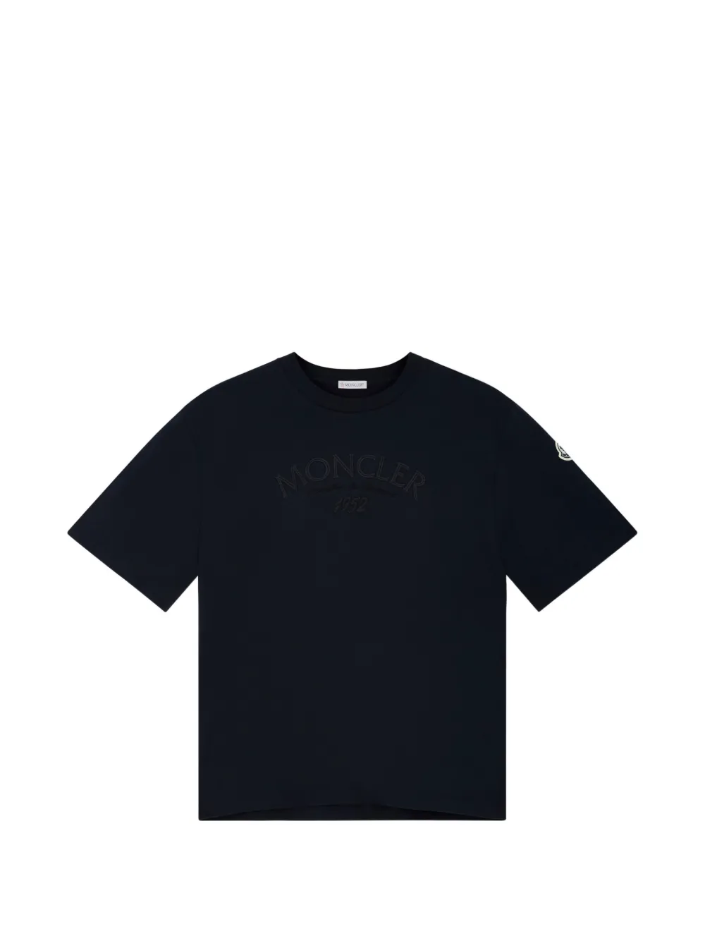 Moncler embroidered-logo T-shirt | Blue | FARFETCH