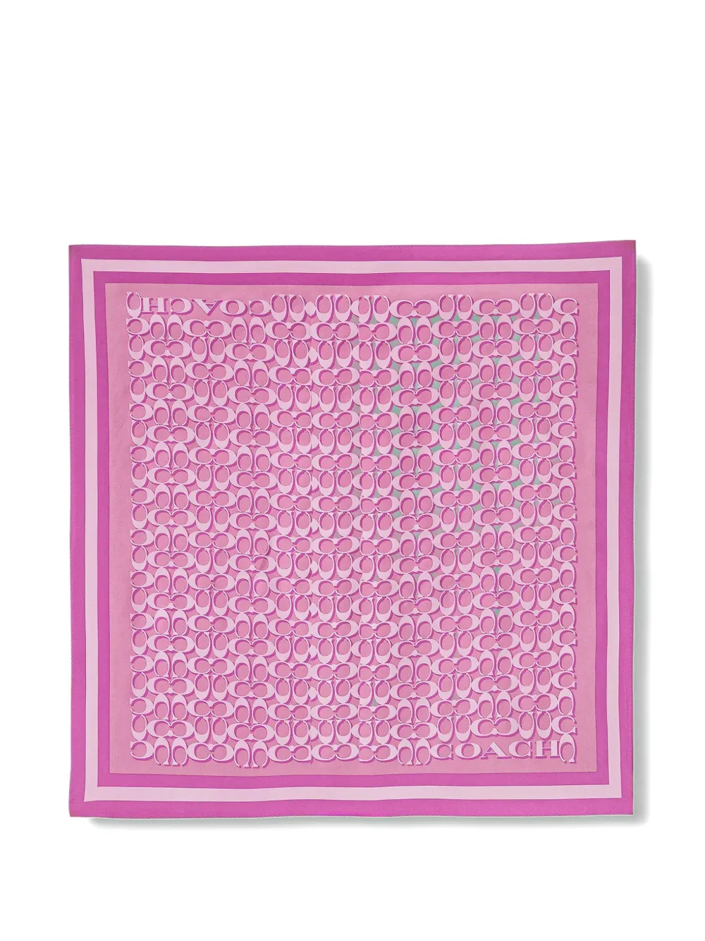 Coach Signature silk scarf - Rosa