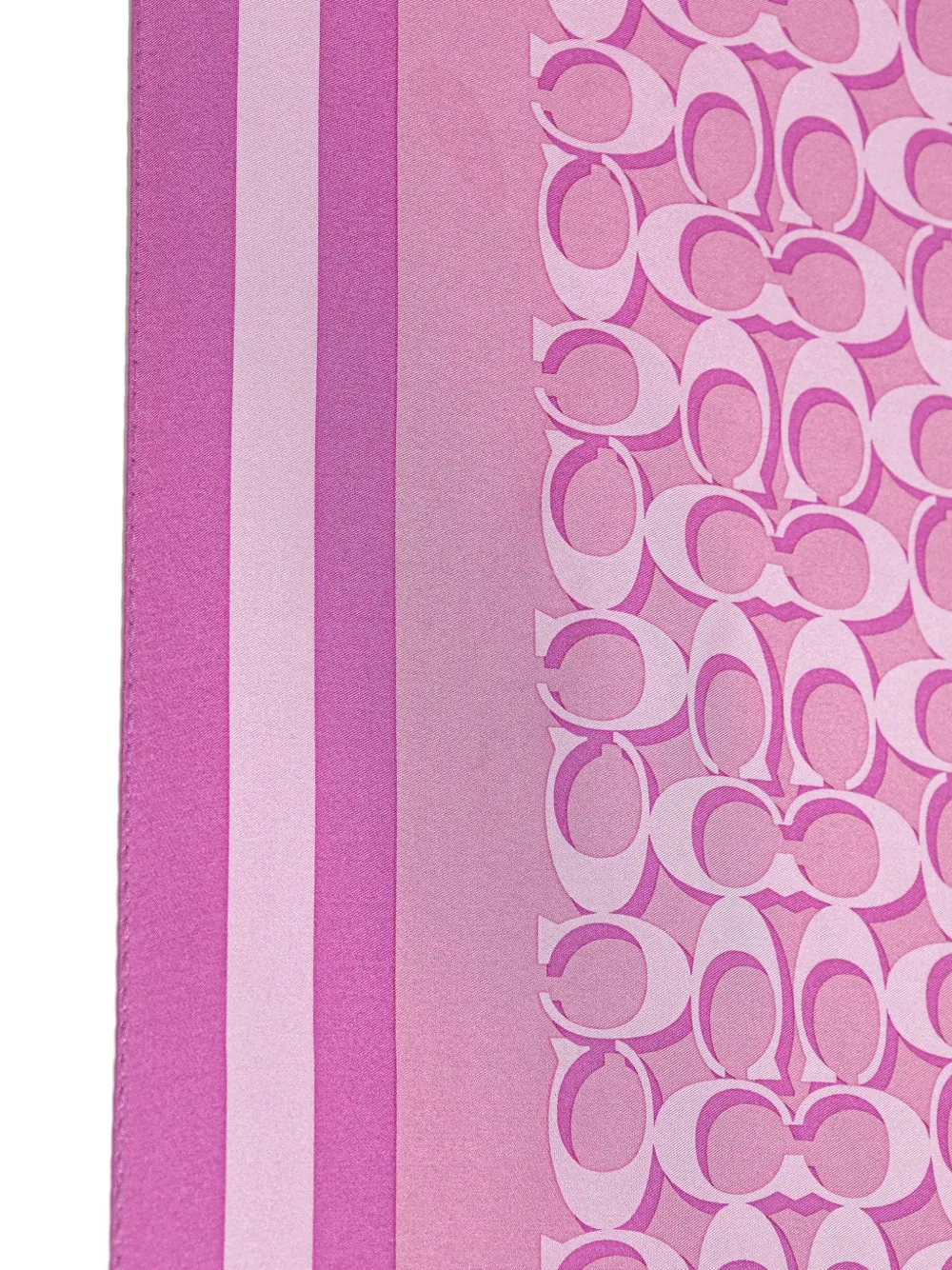  Coach Signature Silk Scarf - Pink 