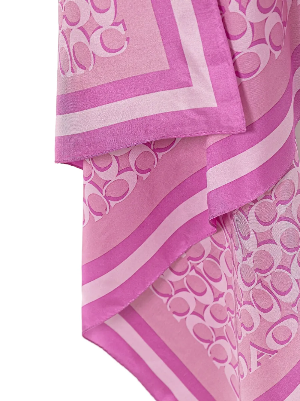  Coach Signature Silk Scarf - Pink 