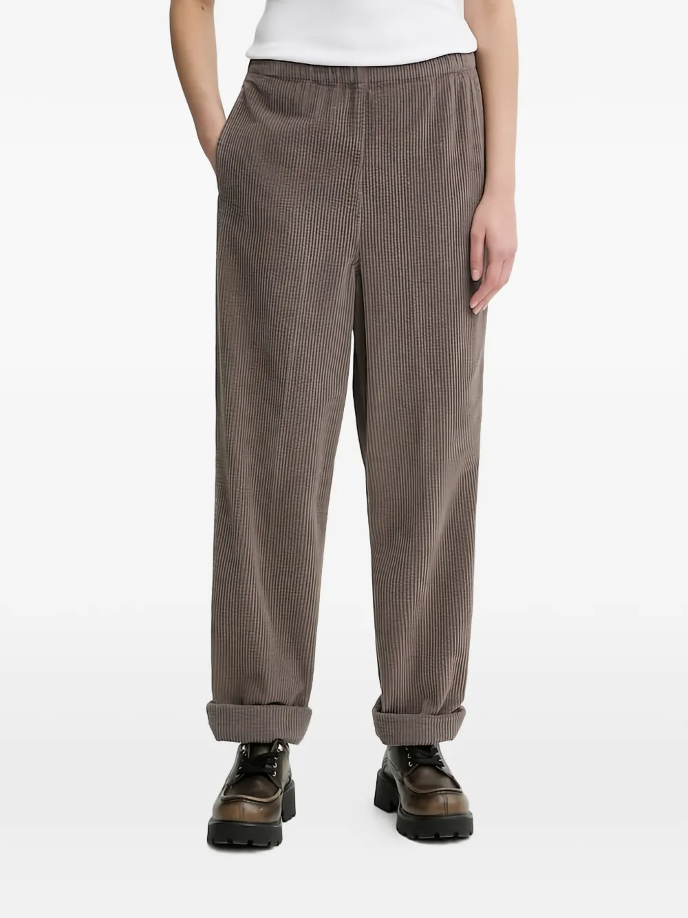 American vintage Cordhose mit Umschlag - Braun