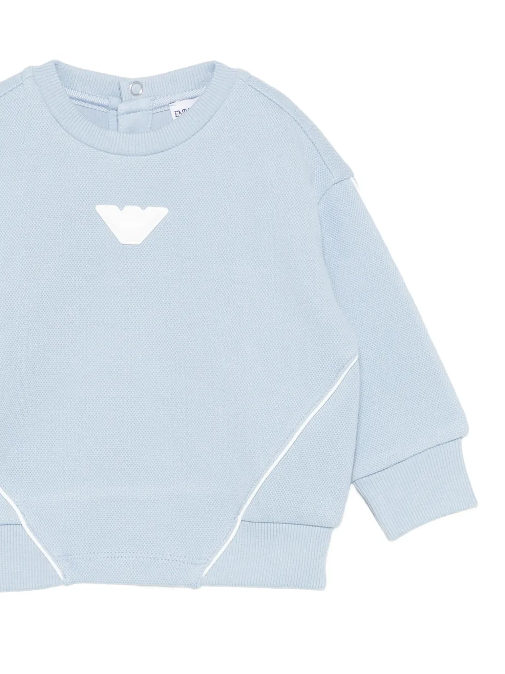 Emporio Armani Kids Sweater met logo Blauw