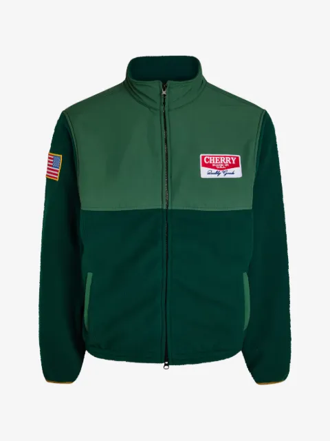 Cherry LA colourblock patch-detail jacket