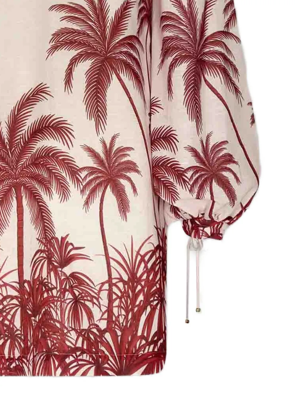  Andres Otalora Tropical-print V-neck Mini Dress - Neutrals 