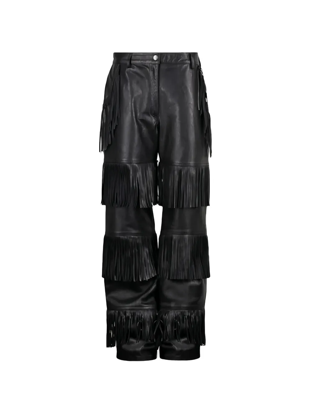 Martine Rose Pantaloni con frange - Nero