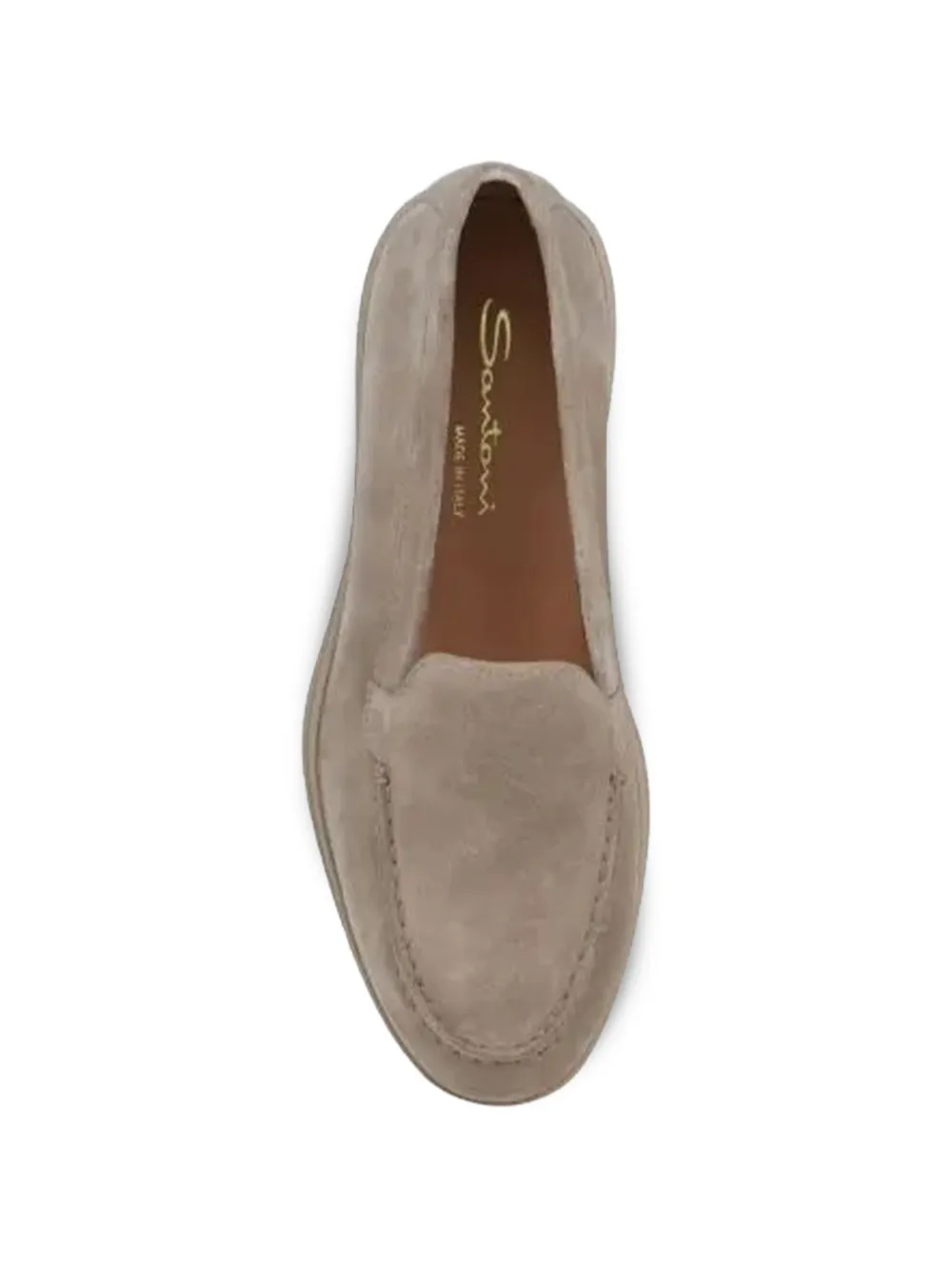 Santoni suede slip-on loafers Beige