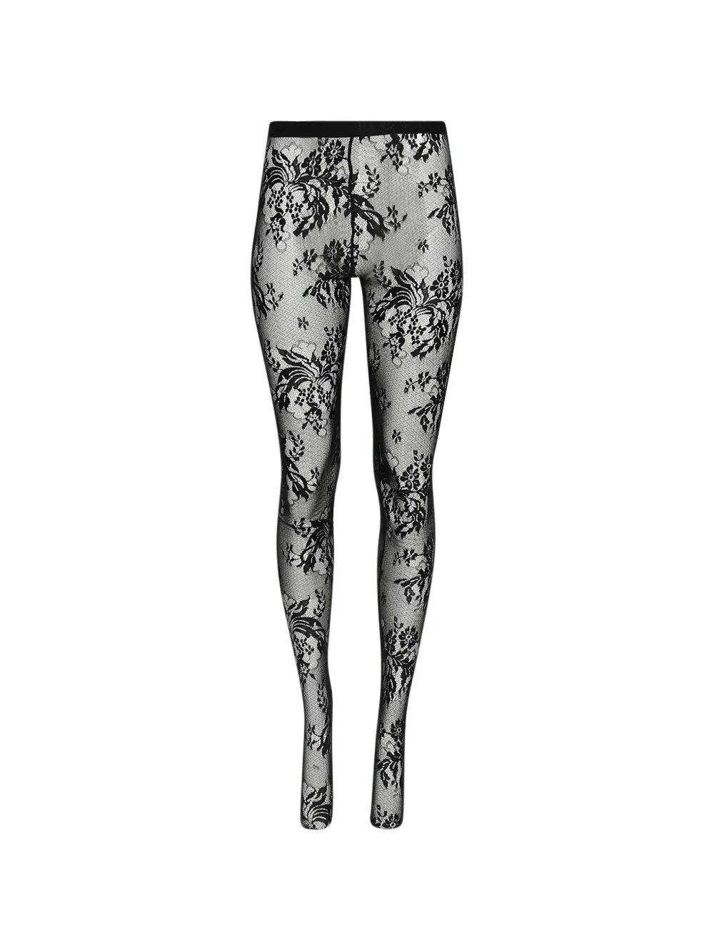 WARDROBE.NYC Evening floral tights - Nero