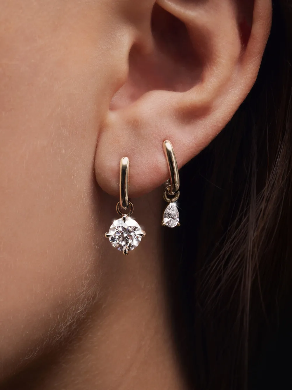 LOEV Allday diamond drop is removable earring - Oro