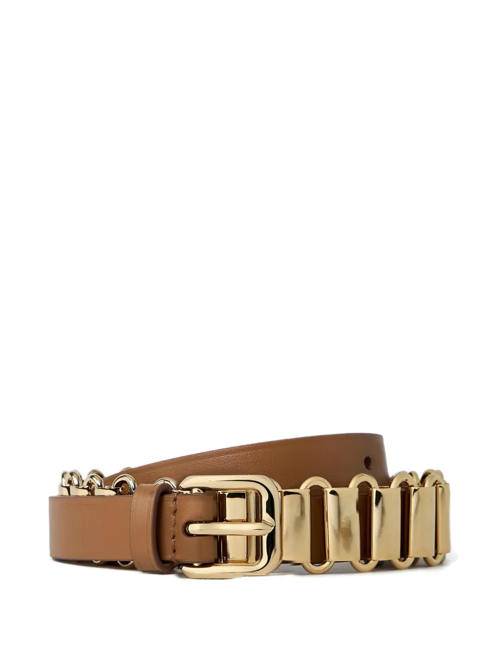 Miu Riem met kettingdetail Bruin