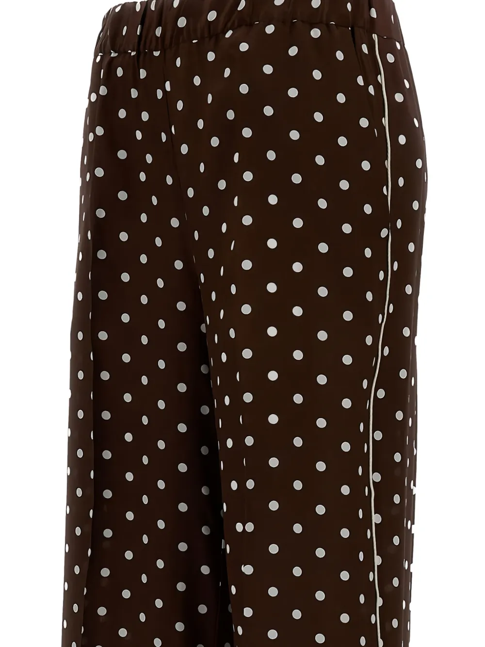  P.a.r.o.s.h. Polka-dot Wide-leg Trousers - Brown 