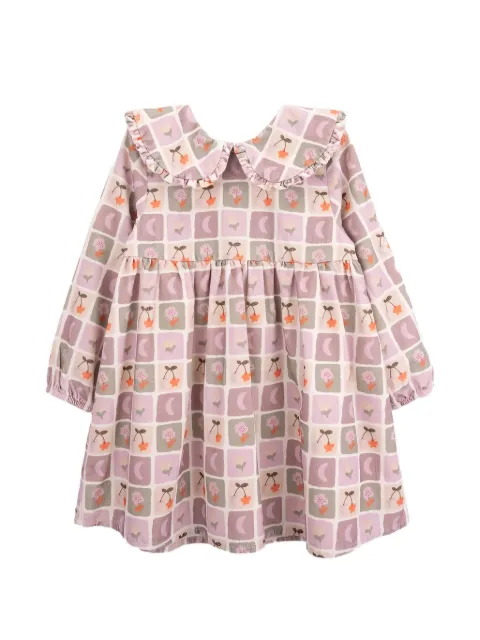 Knot Cellie printed corduroy dress