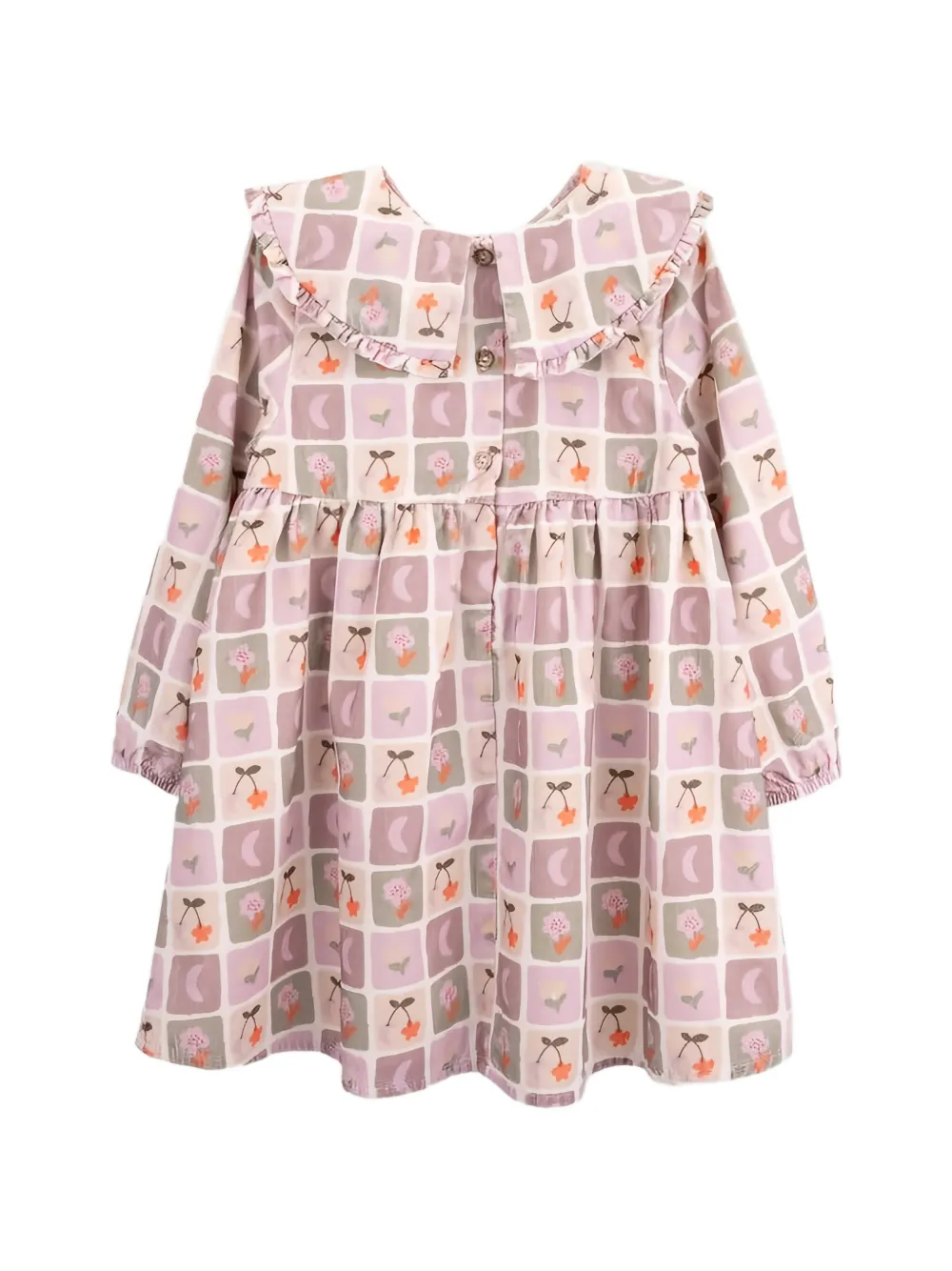  Knot Cellie Printed Corduroy Dress - Pink 