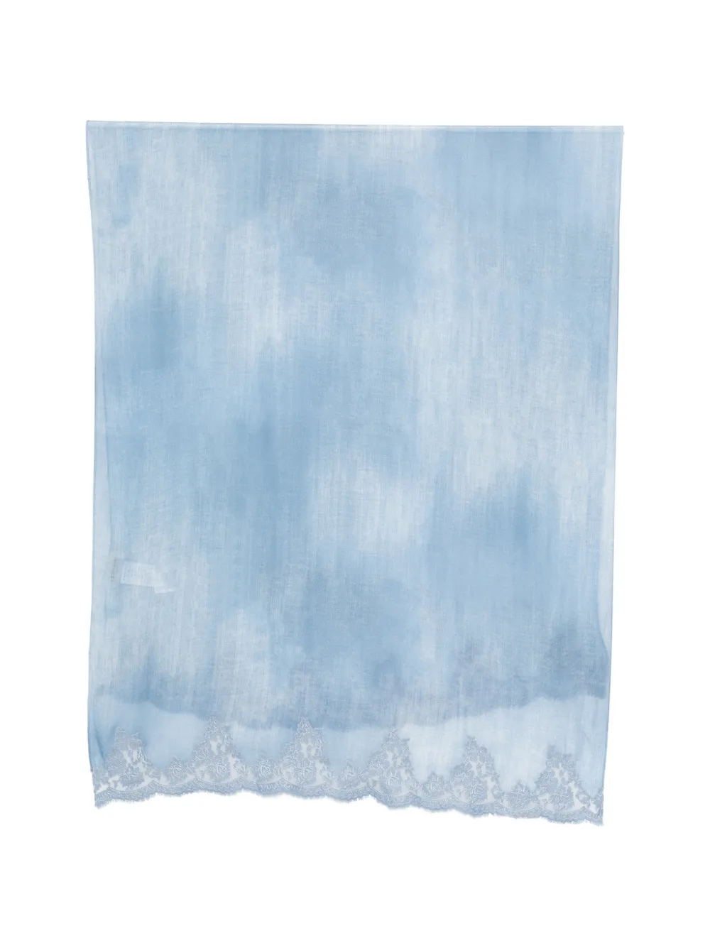 ERMANNO FIRENZE lace-trim scarf - Blu