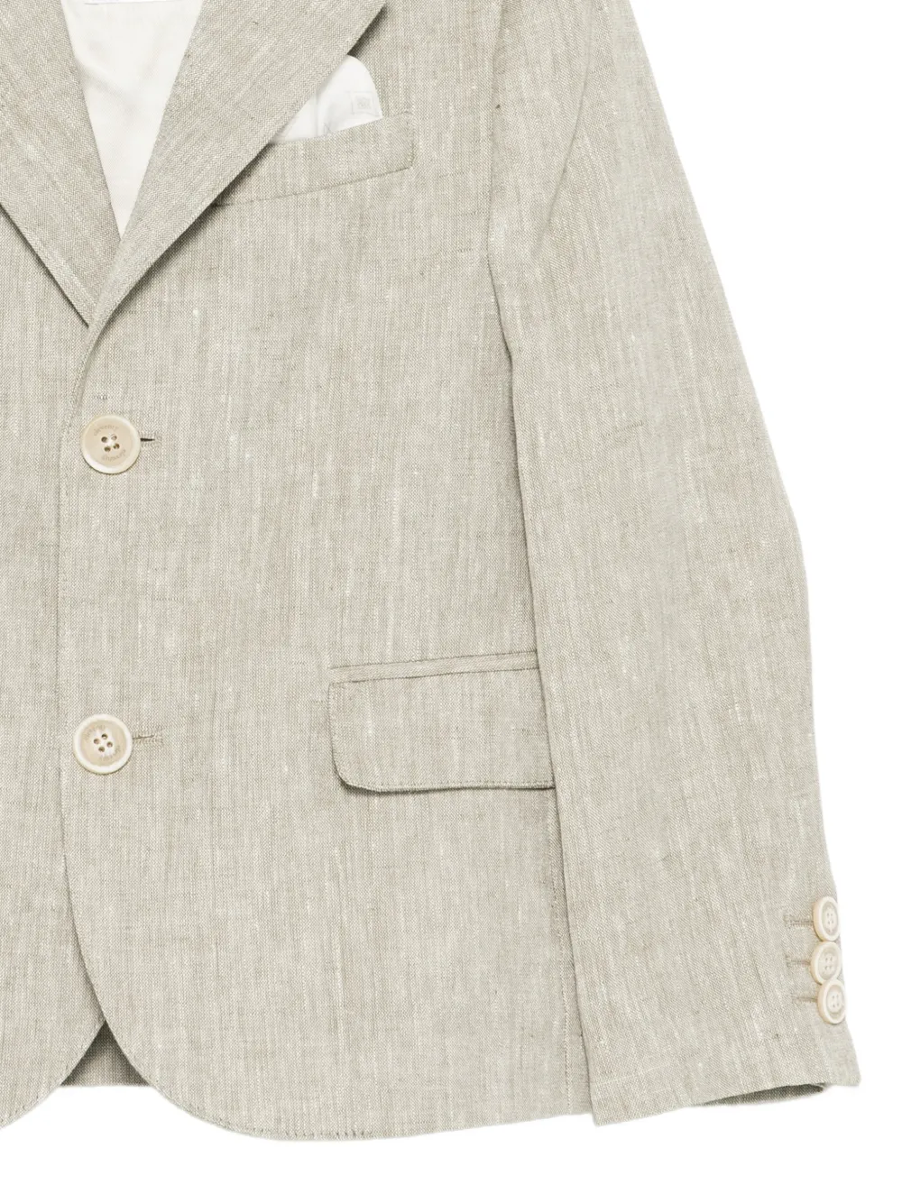  Eleventy Kids Single-breasted Blazer - Green 