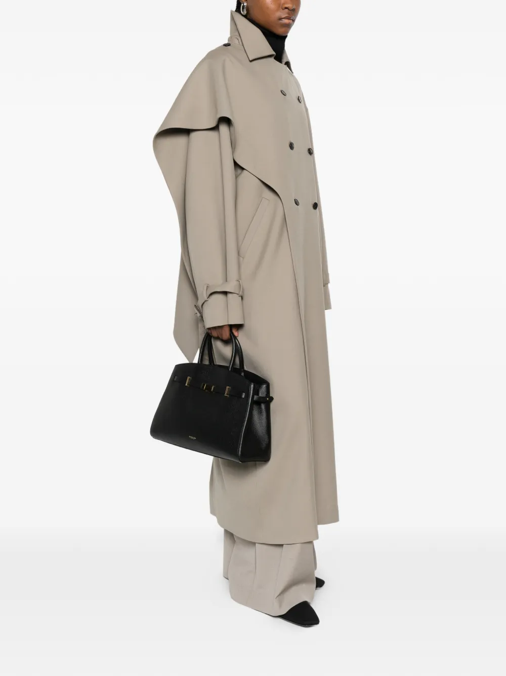  Viktoria Chan Larissa Oversized Double-breasted Wool Coat - Grey 