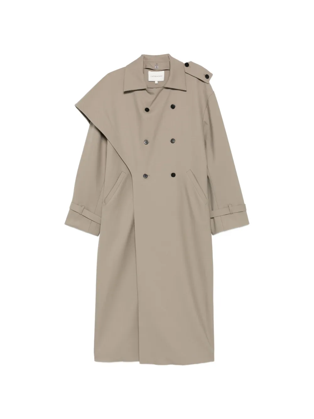 VIKTORIA CHAN Larissa oversized double-breasted wool coat - Grigio