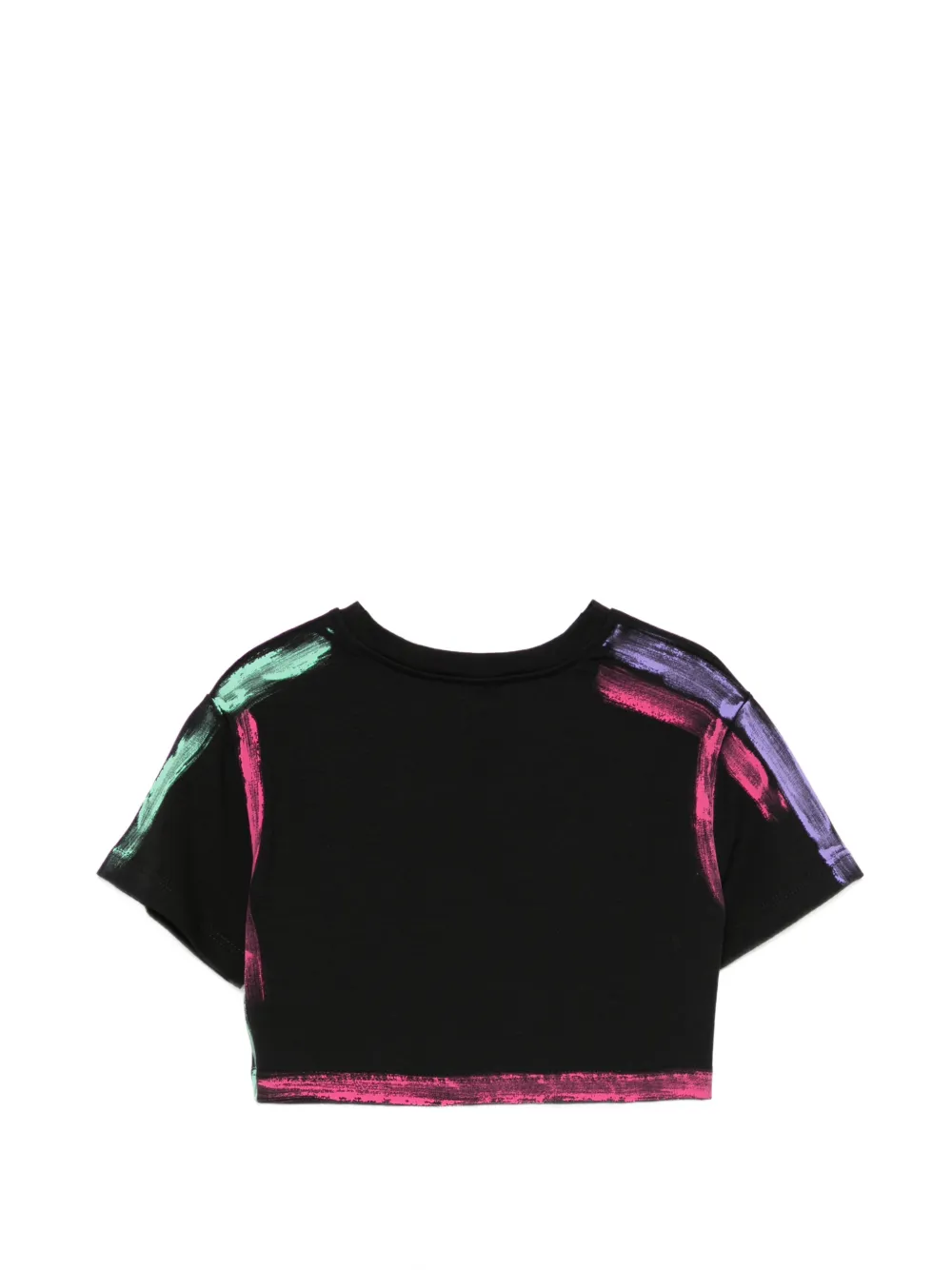 John Richmond Junior T-shirt met verfprint Zwart