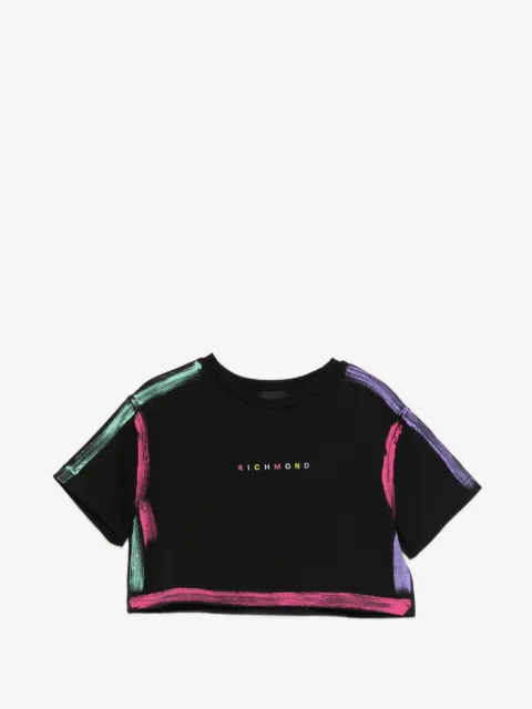 John Richmond Junior playera con estampado de pintura
