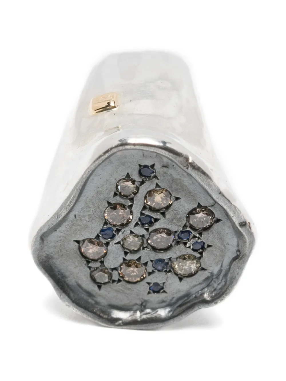  Rosa Maria Timi Diamond Sapphire Ring - Silver 
