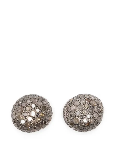 Rosa Maria Beenu cognac-diamond earrings