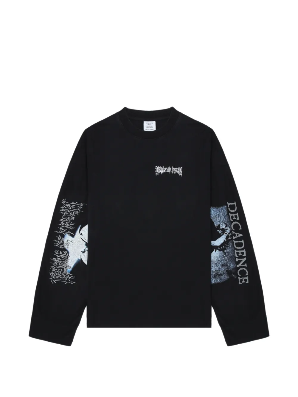 VETEMENTS graphic-ptiny long-sleeve T-shirt - Nero