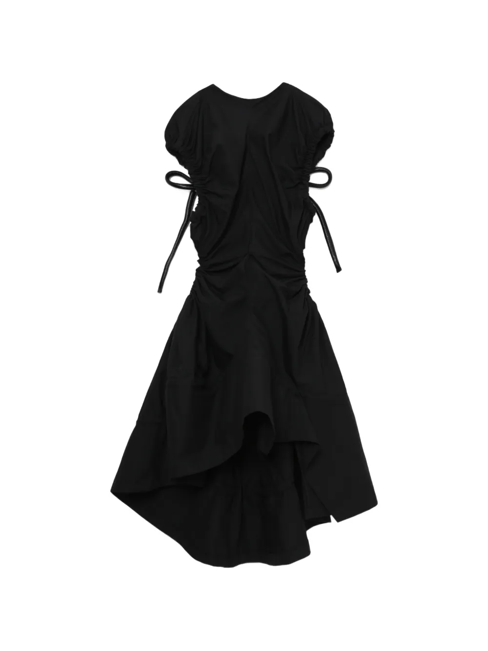 Toga cut-out drawstring mini dress - Nero