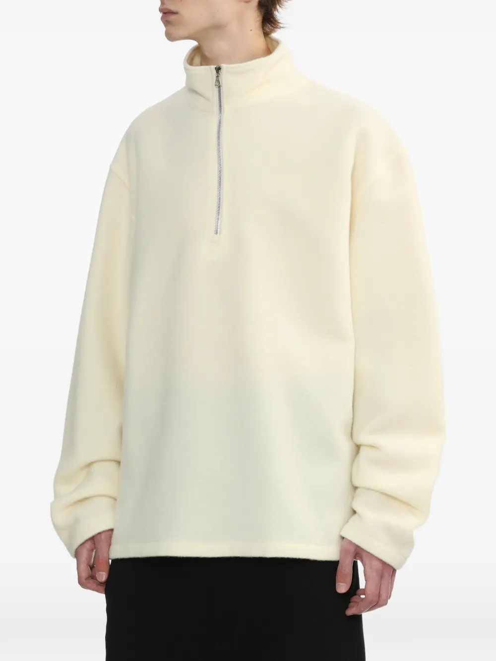  Rier Zip Fleece Sweater - Neutrals 