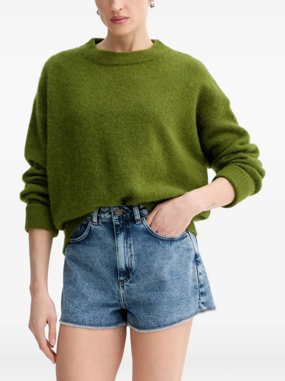 American Vintage Vitow crew-neck sweater - Verde