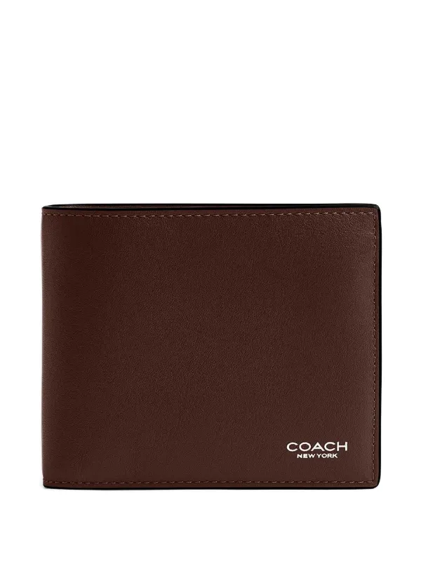 COACH 二つ折り財布 ブラウン Coach スリム 二つ折り財布 | ブラウン | FARFETCH JP