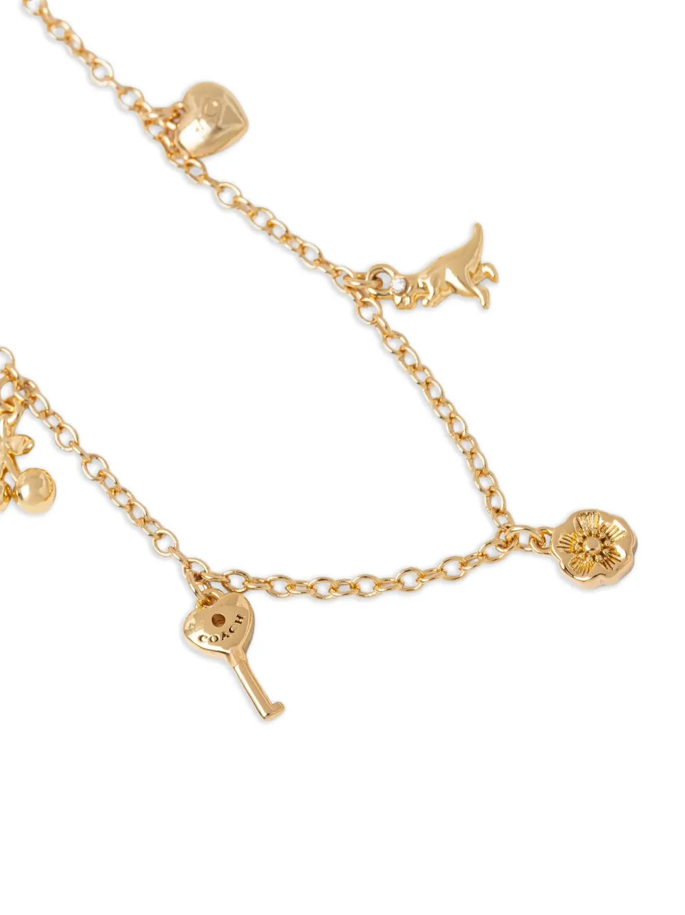  Coach Mini Icons Charm Bracelet - Gold 