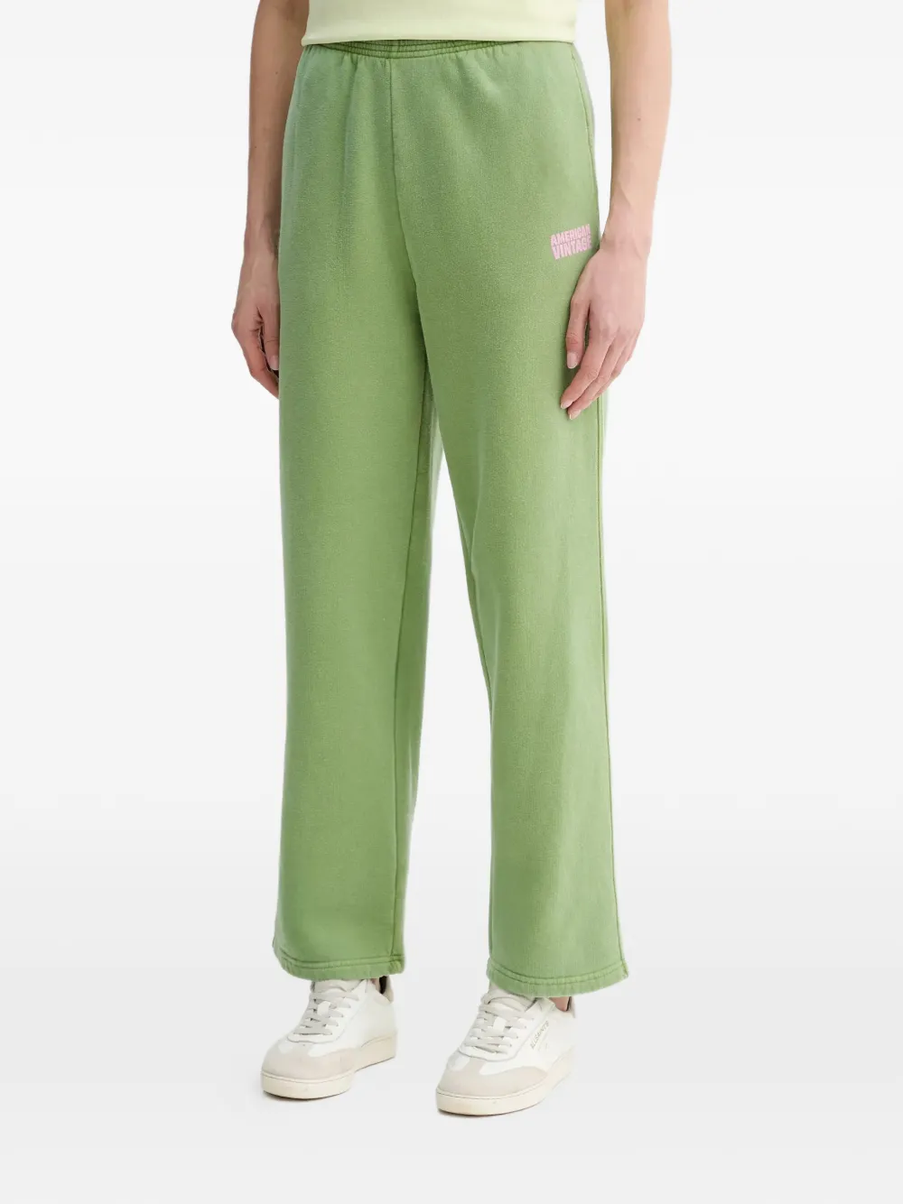 American Vintage Plizzy logo-print trousers - Verde