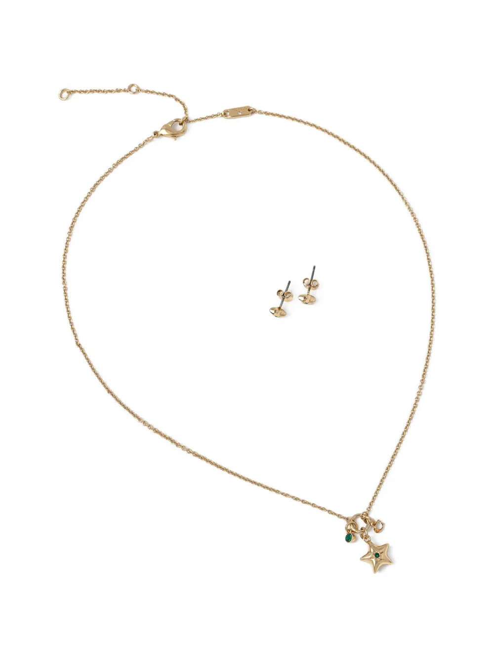 Coach star pendant necklace and earrings set - Oro