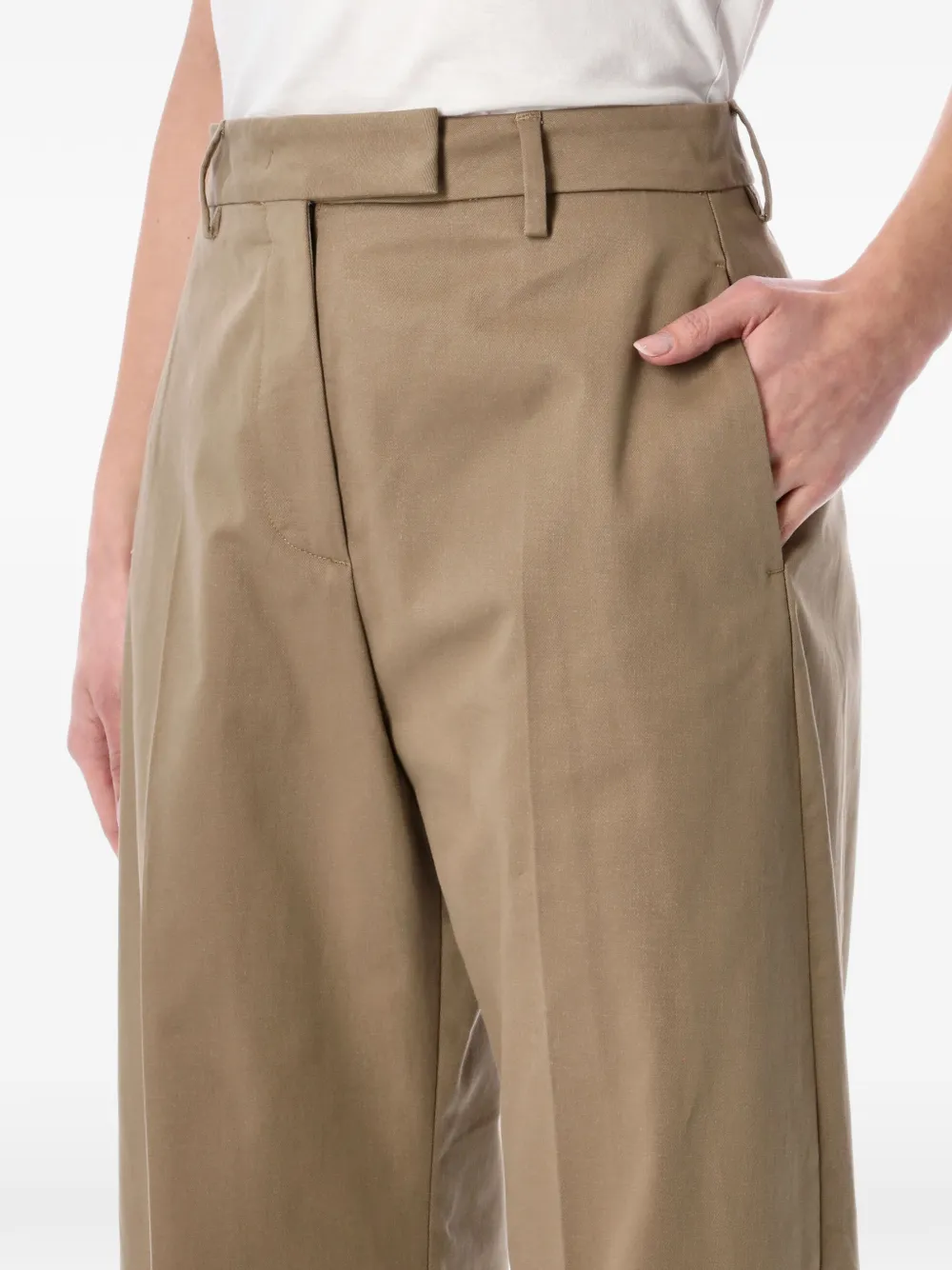 THELATEST Dina broek met riemlus Beige