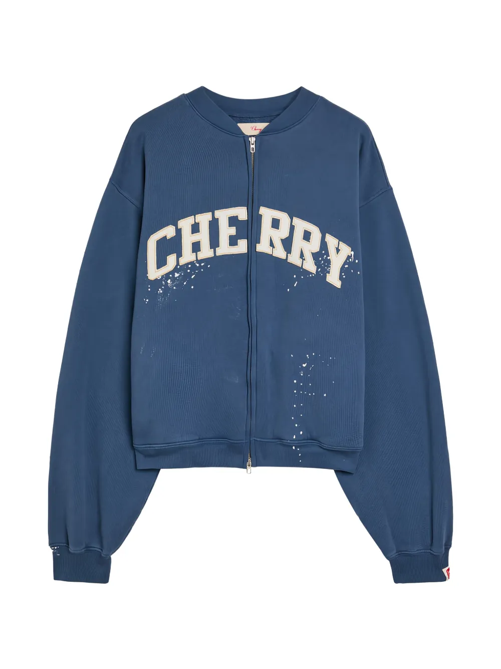 Cherry LA zip-up embroidered sweatshirt - Blu