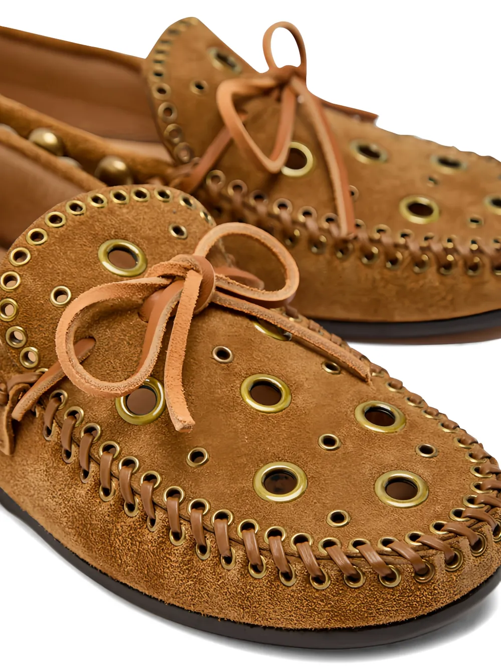 ISABEL MARANT studded lace-up loafers Bruin