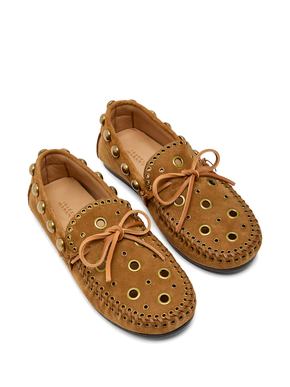 ISABEL MARANT studded lace-up loafers Bruin