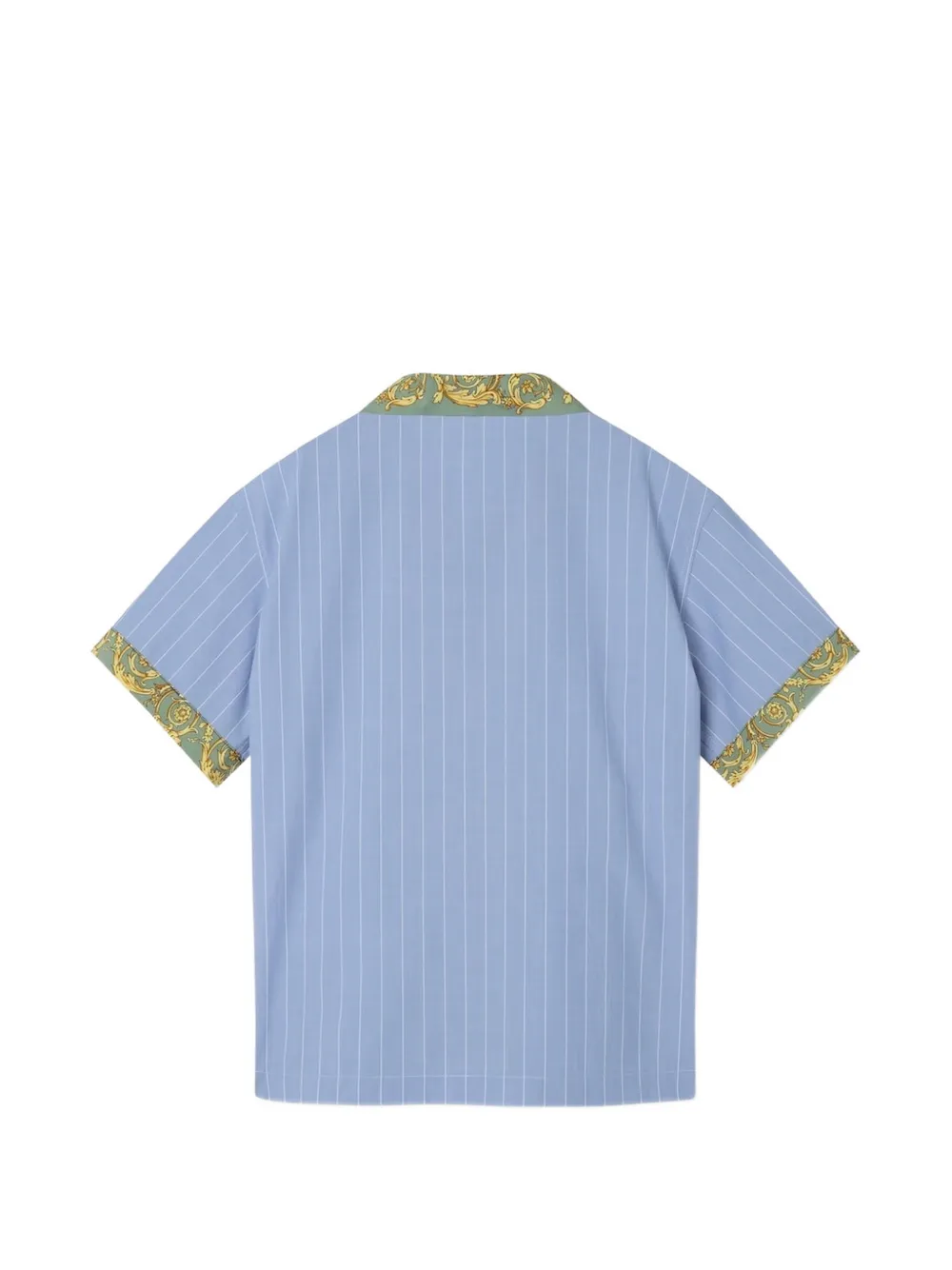  Versace Kids Stripe Animal-print Shirt - Blue 