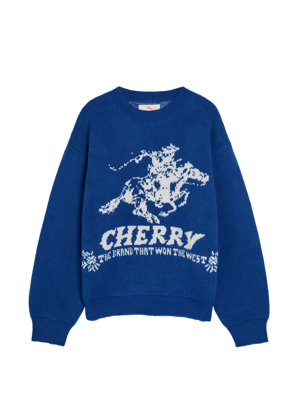 Cherry LA Won The West intarsia round-neck sweater - Blu