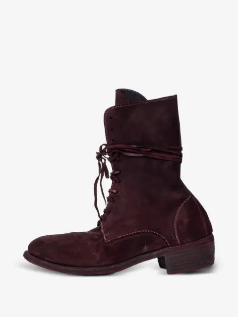 Guidi bottines vernies à lacets