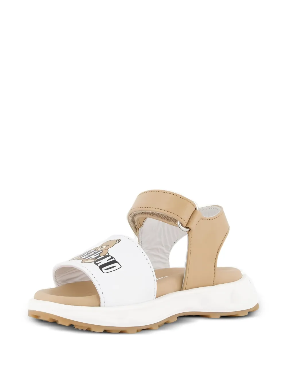 Moschino Kids teddy strap sandals - Bianco