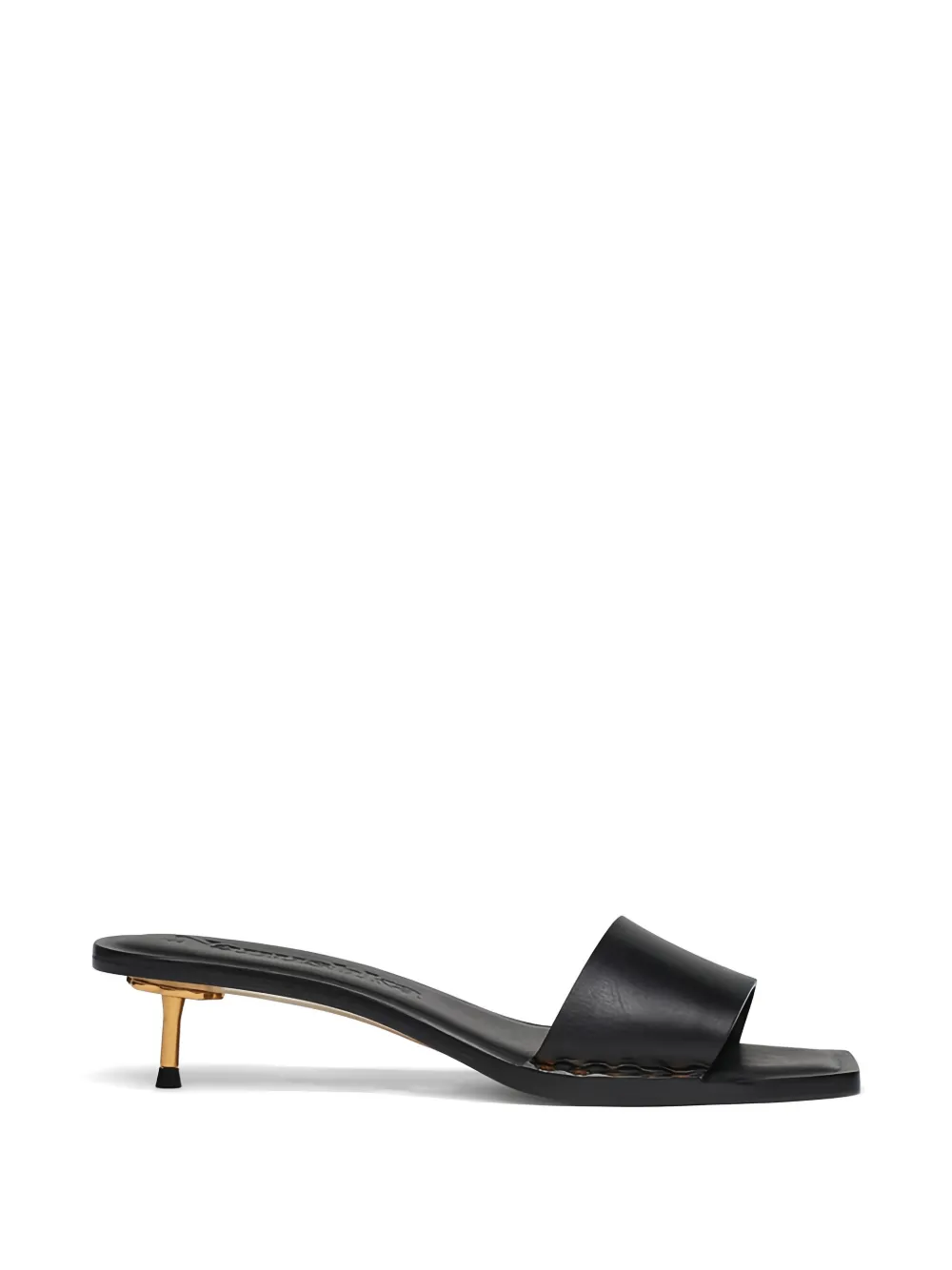 Nanushka square-toe heeled sandals - Black