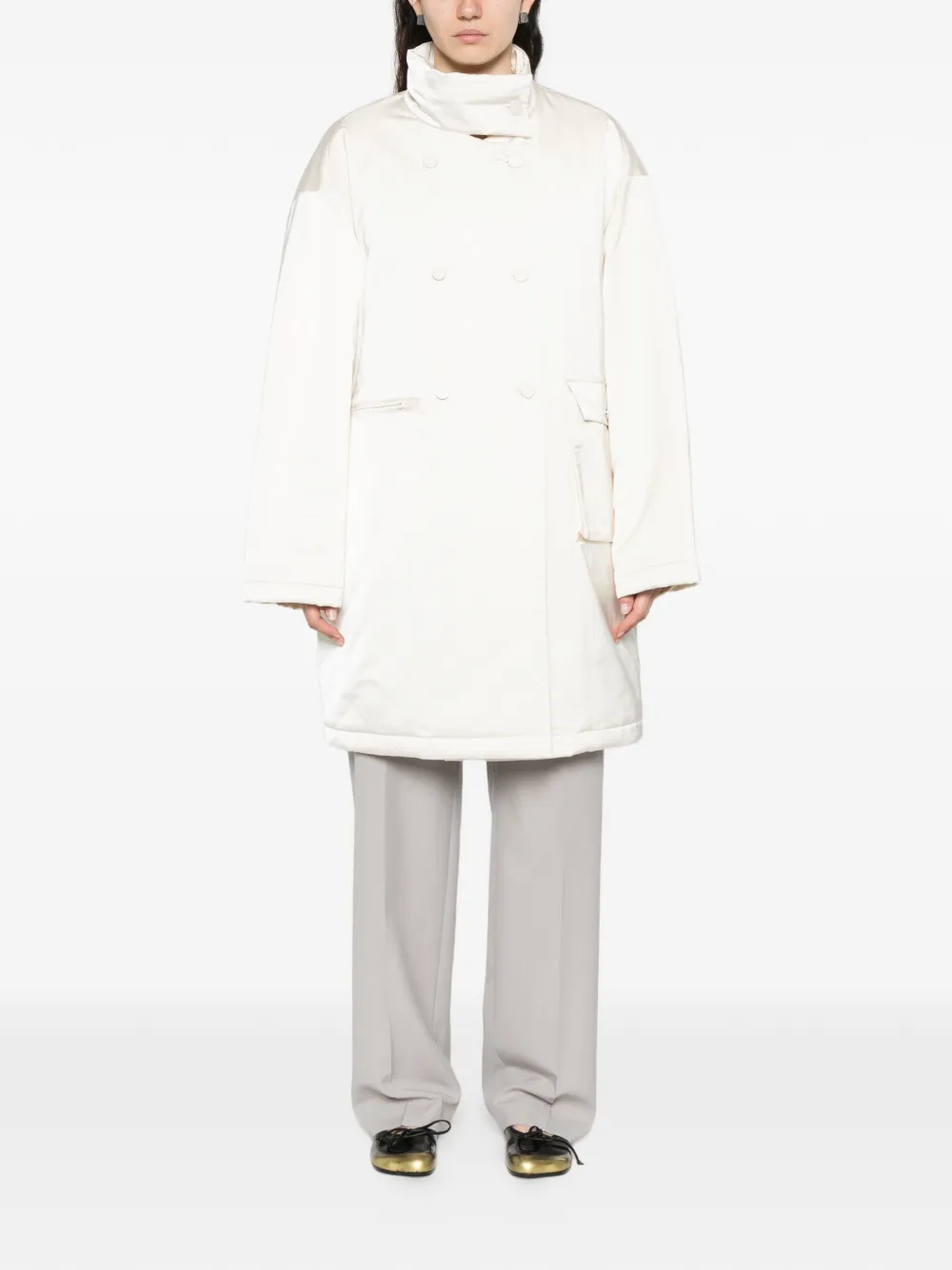  Viktoria Chan Rhea Double-breasted Coat - Neutrals 