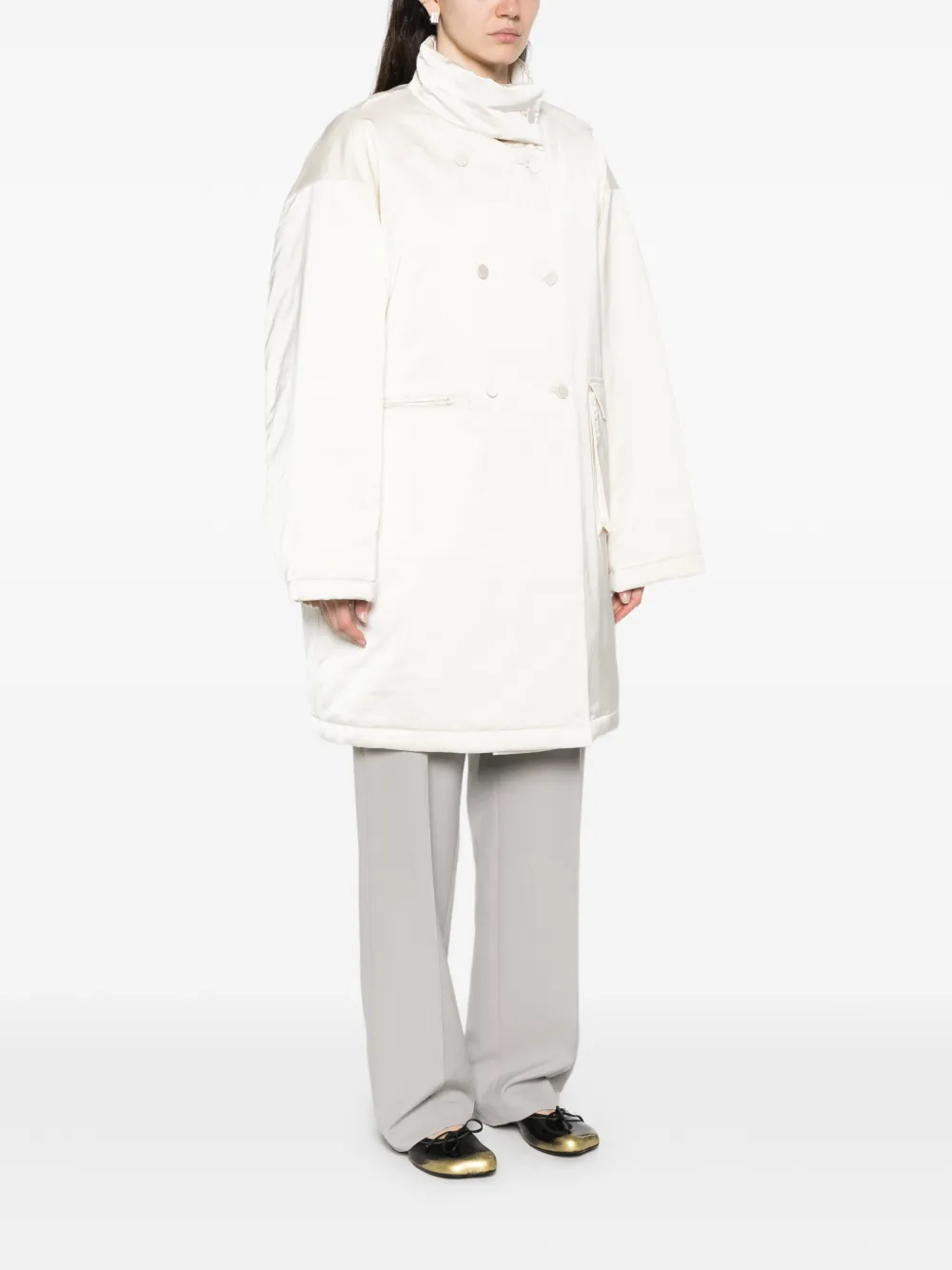  Viktoria Chan Rhea Double-breasted Coat - Neutrals 